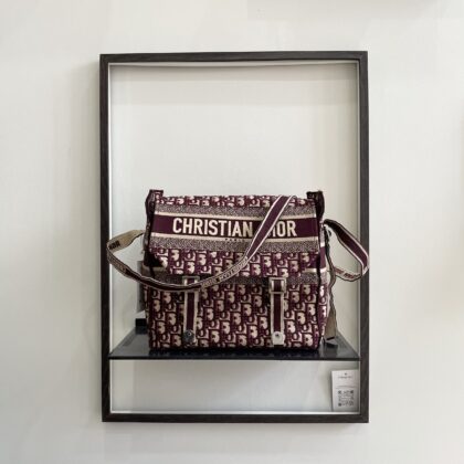 Diorcamp Messenger Burgundy Oblique Jacquard SHW