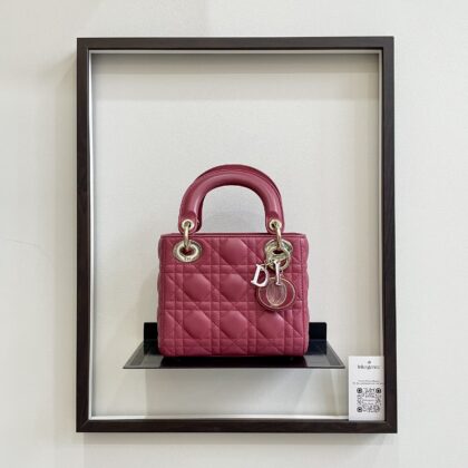 Dior Lady D Mini Hot Pink GHW