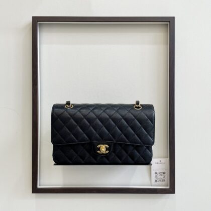 Chanel Medium CF Black Caviar GHW