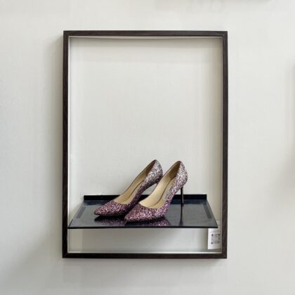 Jimy Choo Candyfloss/White Sand Heels Size 36