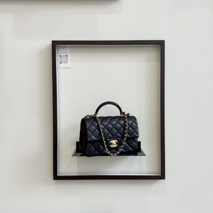 Chanel Top Handle Mini Rectangular Black Caviar GHW