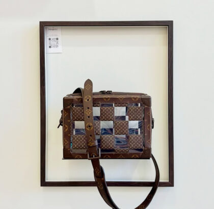LV Virgil Abloh Monogram Chess Soft Trunk Matte Brown Hardware