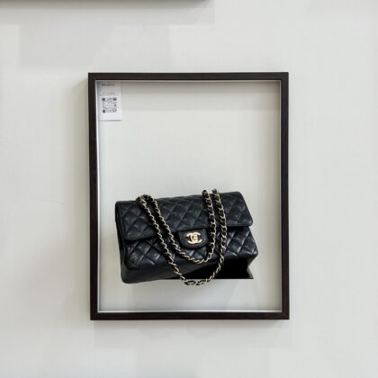 Chanel Medium CF Black Caviar GHW