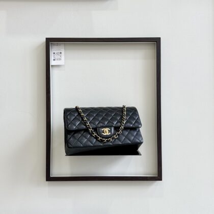 Chanel Medium CF Black Caviar GHW