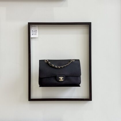 Chanel Medium Pure Classic Flap Black Caviar GHW