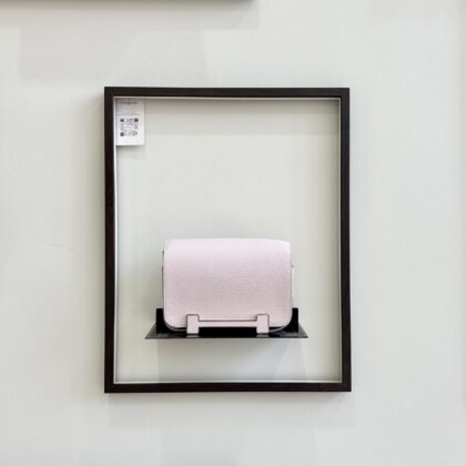 Hermes Geta Chevre Mysore/Sangle Fibre Ba Pale/Mauve PHW