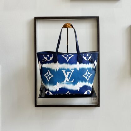 LV Neverfull MM Escale Blue Monogram SHW