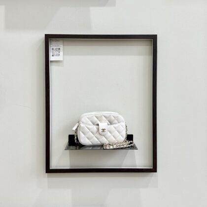 Chanel Camera Bag White Caviar LGHW