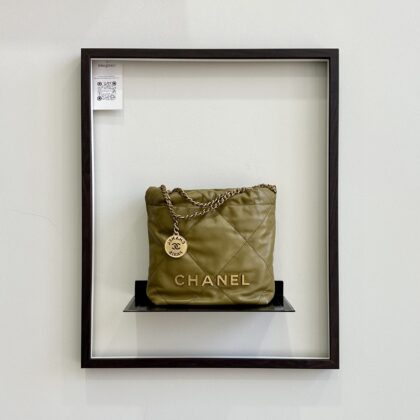Chanel Mini 22 Olive Calfskin GHW