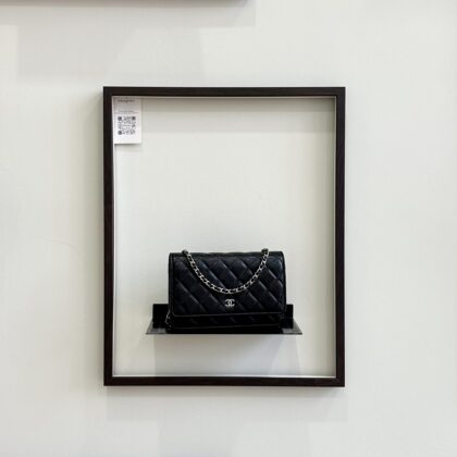 Chanel Classic WOC Black Caviar SHW