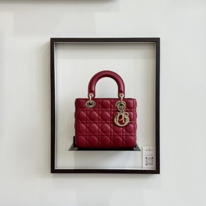 Dior L.D Small Wine Red Lambskin GHW