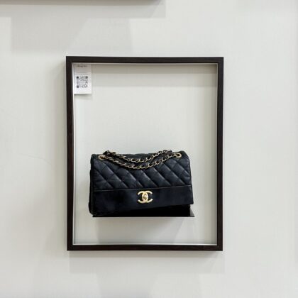 Chanel Medium Elegance Flap Black Calfskin GHW