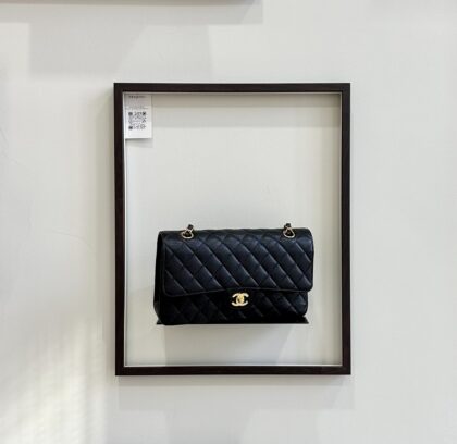 Chanel Medium CF Black Caviar GHW