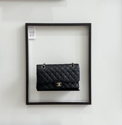 Chanel Medium CF Black Caviar GHW