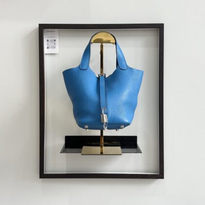 Hermes Picotin 18 Blue Clemence PHW
