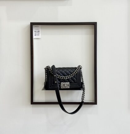 Chanel Small Le Boy Black Caviar RHW