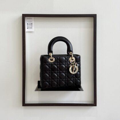 Dior Lady Dior Small Black Lambskin GHW