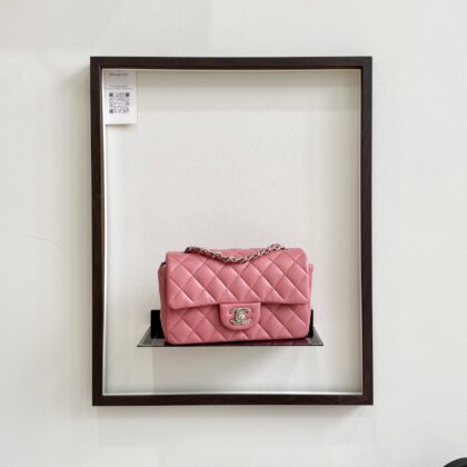 Chanel Mini Rect Pink Lambskin SHW