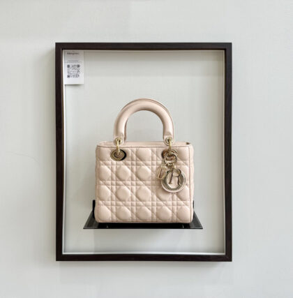 Dior Lady D Small Powder Pink Lambskin GHW