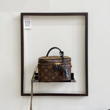 LV Top Handle Vanity Reverse Monogram GHW