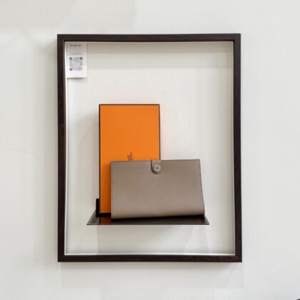 Hermes R.M.S Toutenmain Wallet Etoupe Evercolor PHW (W20cmX H12cm)