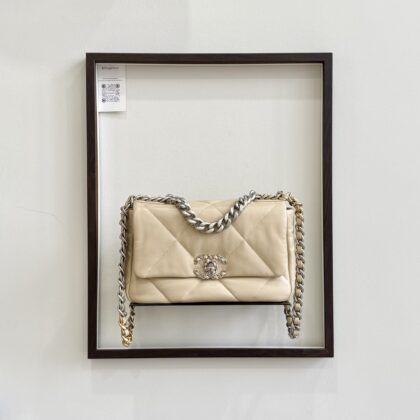 Chanel C19 Small Cream Lambskin SHW