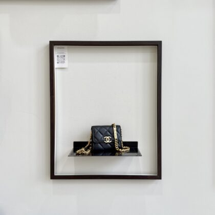 Chanel Card Holder On Chain Black Caviar GHW
