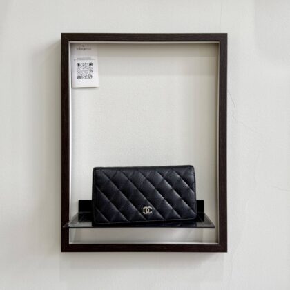 Chanel Bifold Long Wallet Black Caviar SHW