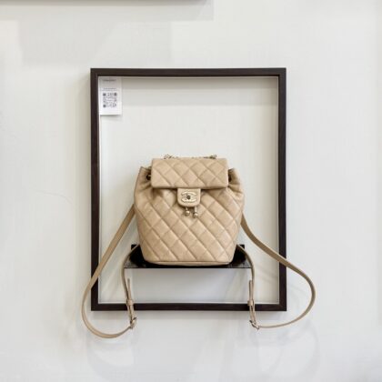 Chanel Urban Spirit Backpack Beige Caviar LGHW