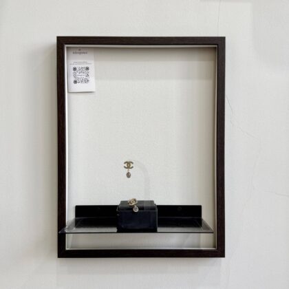 Chanel B12 CC Pearl Drop Lilac Enamel Earrings LGHW