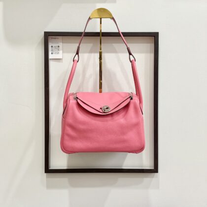 Hermes Lindy 26 Rose Azalea Evercolor PHW