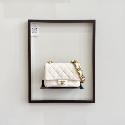 Chanel Small Flap Funky Town White Lambskin GHW