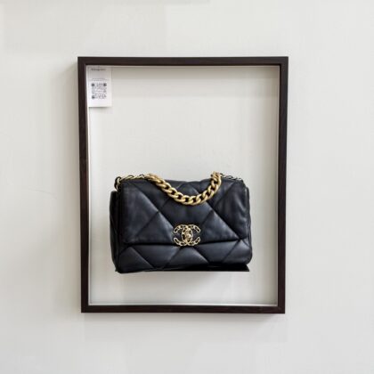 Chanel Small C19 Black Lambskin GHW