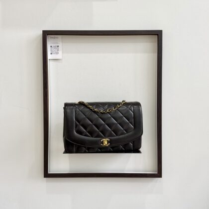 Chanel Vintage Medium Diana Black Lambskin 24K GHW