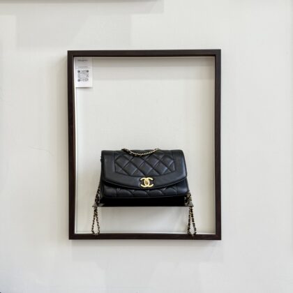 Chanel Small Diana Reissue 22cm Black Lambskin GHW