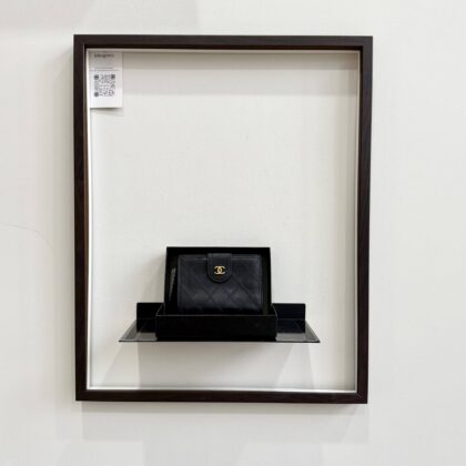 Chanel Vintage Bifold Wallet Black Lambskin GHW
