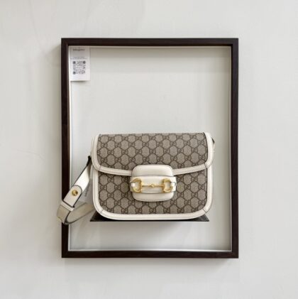 Gucci Horsebit 1955 White Supreme Canvas GHW