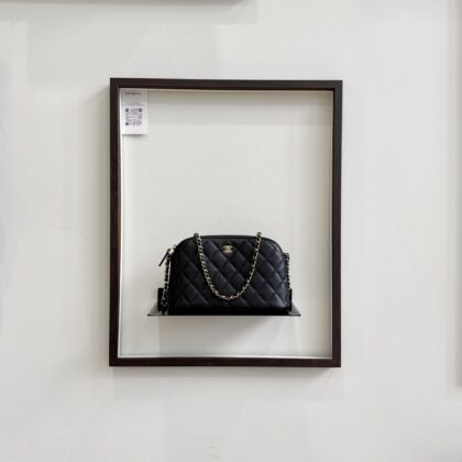 Chanel Classic Clutch with Chain Black Caviar Leather GHW