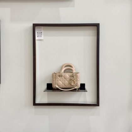 Dior Lady D-Joy Micro Beige Lambskin LGHW