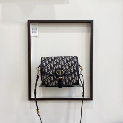 Dior Medium Bobby Oblique Jacquard Blue Canvas GHW
