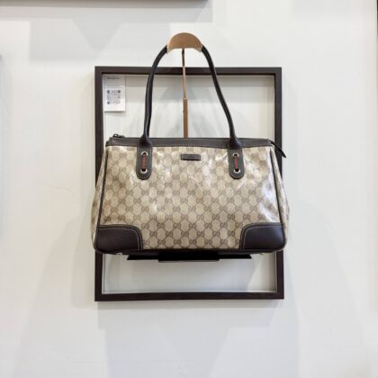 Gucci Vintage GG Shoulder Tote Canvas/Leather GHW