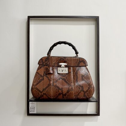 Gucci Lady Lock Python Bamboo Top Handle SHW