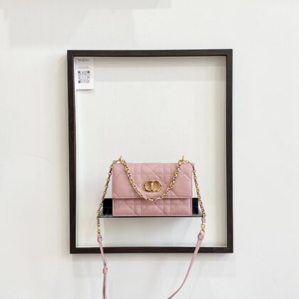 Dior Miss Caro Mini Bag Pink Lambskin GHW