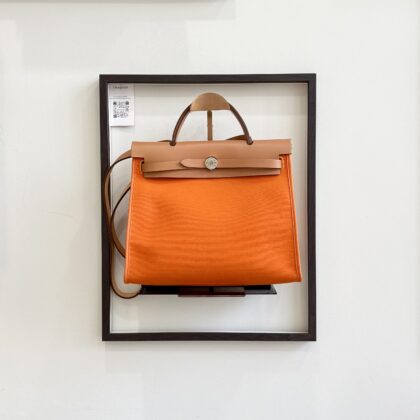 Hermes Herbag 31 Orange Canvas PHW