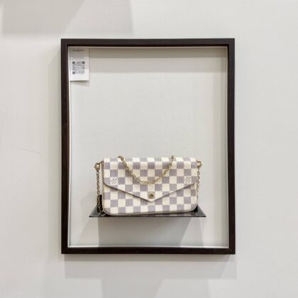 LV Felicie Pochette Damier Azur GHW