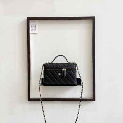 Chanel 25C Top Handle LP Vanity Black Caviar LGHW