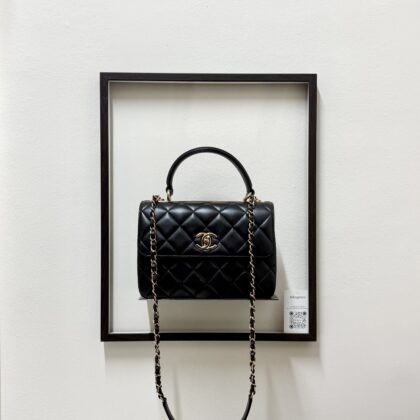 Chanel Small Trendy CC Black Lambskin RGHW