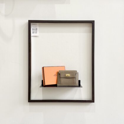 Hermes Kelly Pocket Compact Wallet Etoupe Chevre GHW
