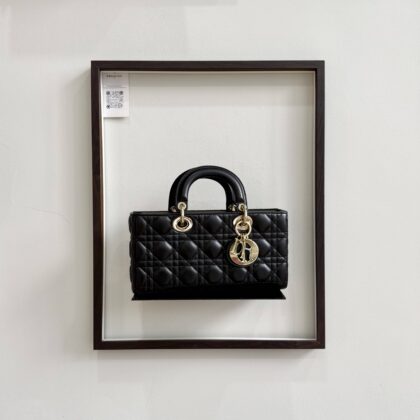 Dior Medium D-Joy Black Lambskin GHW