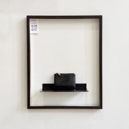 Bottega Veneta Casette Card Holder Black Leather GHW
